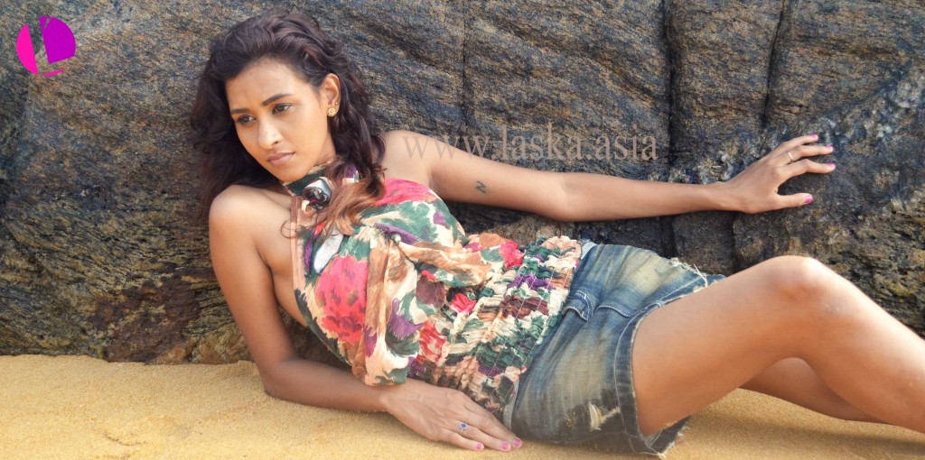 beautill sri lankan beaches with gorgeous girl shehani